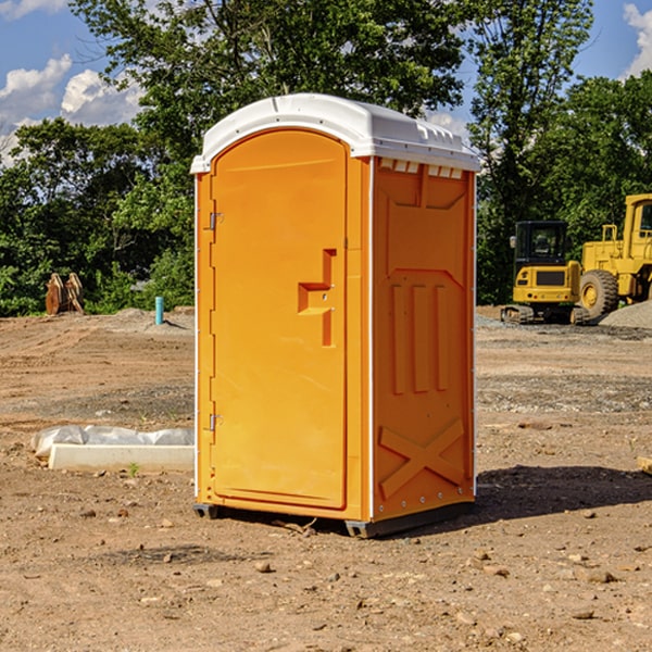 can i customize the exterior of the portable toilets with my event logo or branding in Dixonville